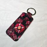 Hell In Bloom Lip Balm Carrier Keychain Made To Order