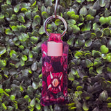 Hell In Bloom Lip Balm Carrier Keychain Made To Order