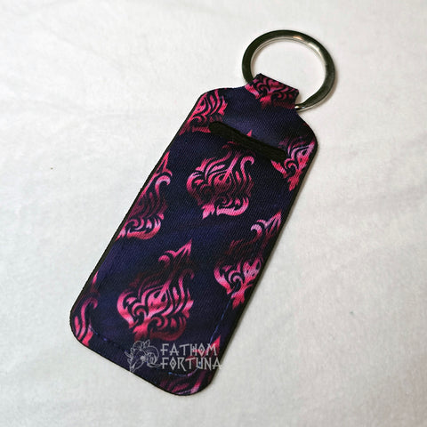 Ozzie's Wallpaper Lip Balm Carrier Keychain Made To Order