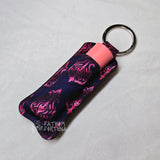 Ozzie's Wallpaper Lip Balm Carrier Keychain Made To Order