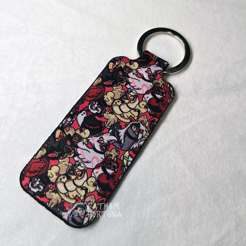 Demon Ducks Lip Balm Carrier Keychain Made To Order
