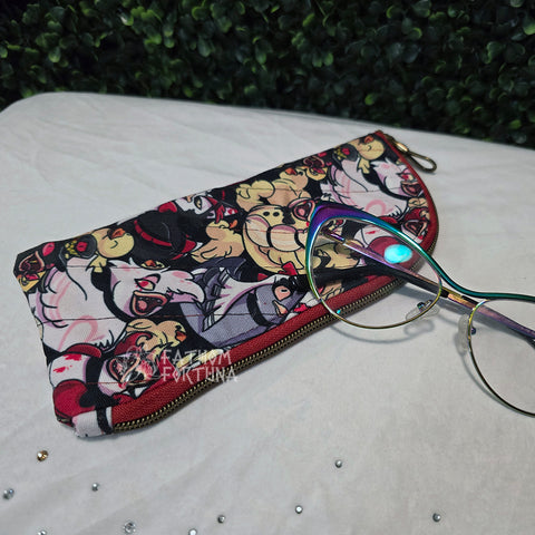 Demon Ducks Quilted Eyeglass/Medical Stash Zip Case