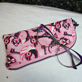Pink Kitty Key Quilted Eyeglass/Medical Stash Zip Case