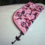 Pink Kitty Key Quilted Eyeglass/Medical Stash Zip Case