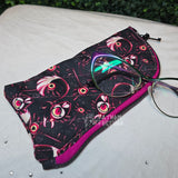 Charcoal Kitty Key Quilted Eyeglass/Medical Stash Zip Case
