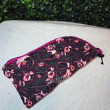 Charcoal Kitty Key Quilted Eyeglass/Medical Stash Zip Case