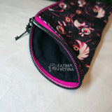 Charcoal Kitty Key Quilted Eyeglass/Medical Stash Zip Case