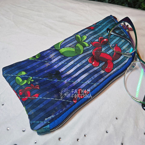 Wormhorse & Banana Pudding Cool Quilted Eyeglass/Medical Stash Zip Case