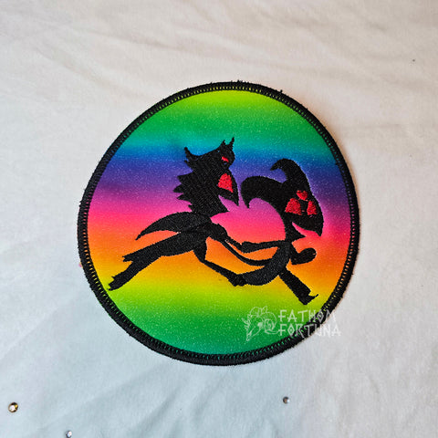 XL Rainbow Shimmer First Ever Friend Embroidered Patch READY TO SHIP 1