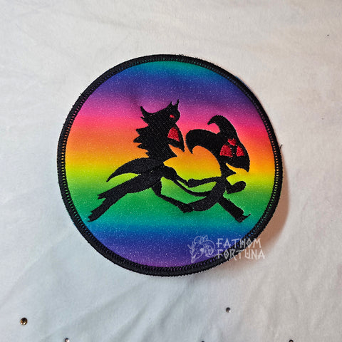 XL Rainbow Shimmer First Ever Friend Embroidered Patch READY TO SHIP 2
