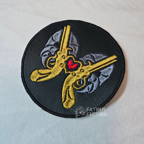 Barb Vinyl Pirate Emblem Embroidered Patch Colored READY TO SHIP