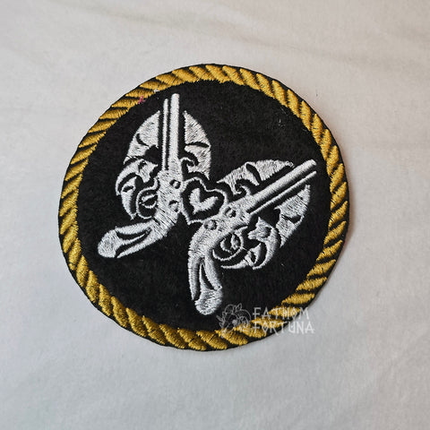 Barb Felt Pirate Rope Emblem Embroidered Patch READY TO SHIP