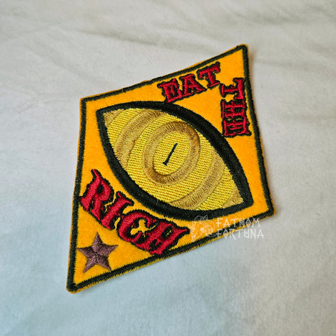 Striker Eat The Rich Felt Embroidered Patch READY TO SHIP