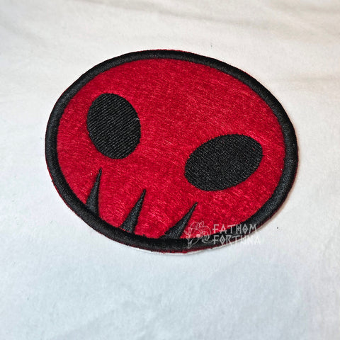 Blitz's Skull Felt Embroidered Patch READY TO SHIP