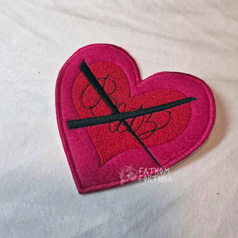 Ver Tattoo Heart Felt Embroidered Patch READY TO SHIP