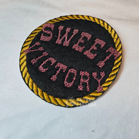Striker Sweet Victory Circle Felt Embroidered Patch READY TO SHIP