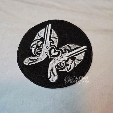 Barb Felt Pirate Emblem Embroidered Patch READY TO SHIP