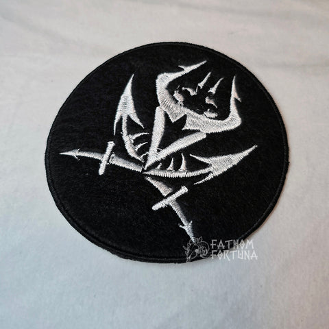 Satan Felt Pirate Emblem Embroidered Patch READY TO SHIP