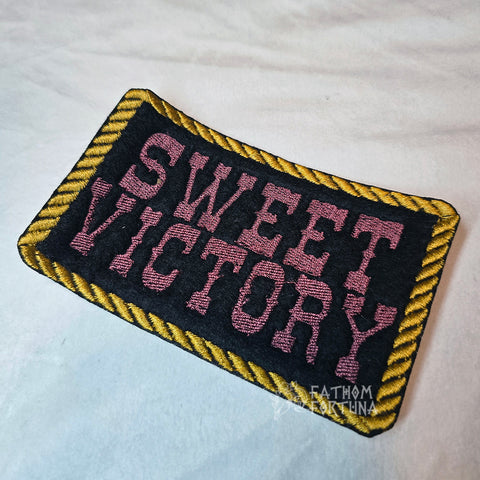 Striker Sweet Victory Rectangle Felt Embroidered Patch READY TO SHIP
