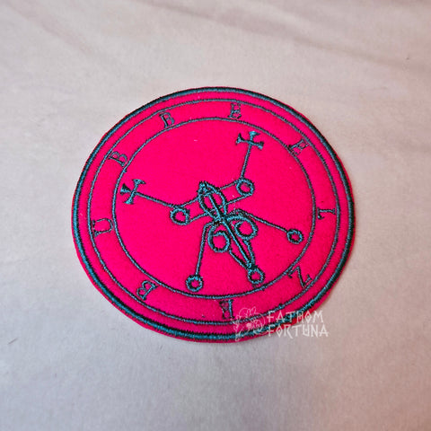 Small Beelzebub Sigil Felt Embroidered Patch READY TO SHIP