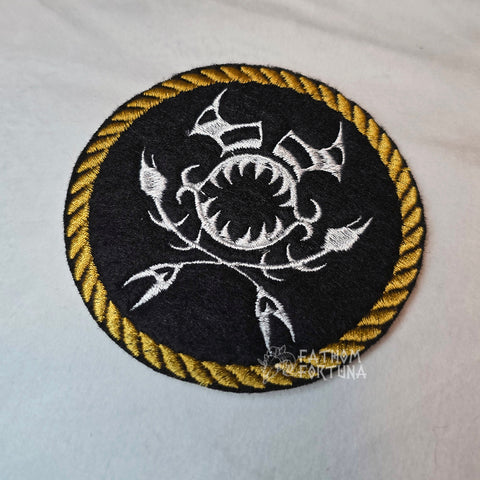Crim Felt Pirate Rope Emblem Embroidered Patch READY TO SHIP