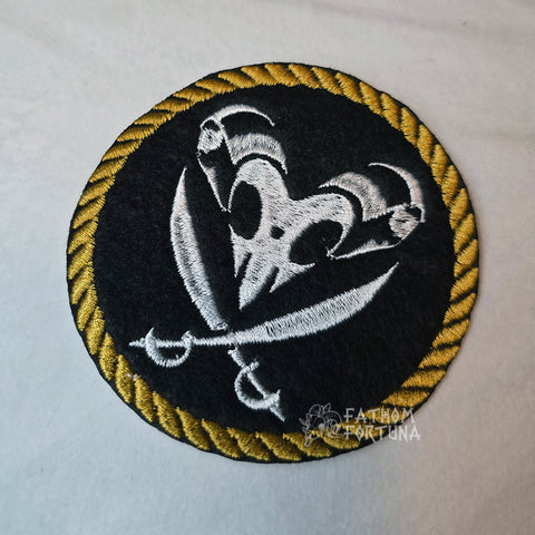 Blitz Felt Pirate Rope Emblem Embroidered Patch READY TO SHIP