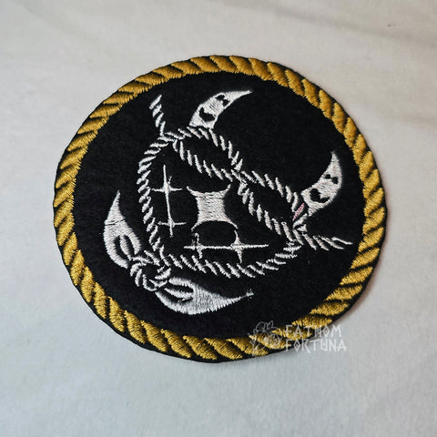 Sallie May Felt Pirate Rope Emblem Embroidered Patch READY TO SHIP
