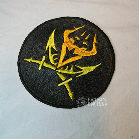 Satan Vinyl Pirate Emblem Embroidered Patch Colored READY TO SHIP