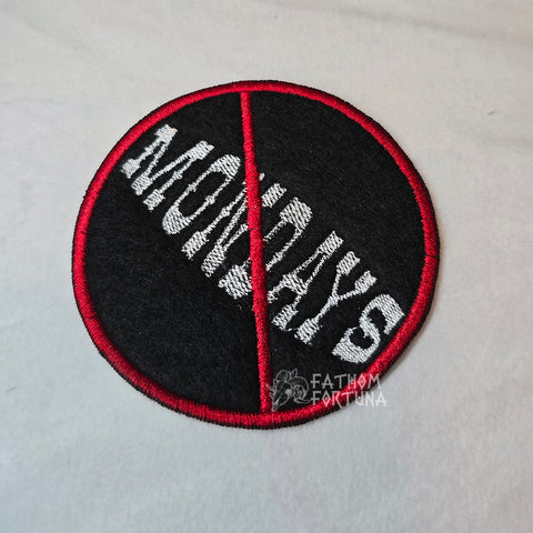 Husk Hates Mondays Felt Embroidered Patch READY TO SHIP