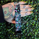 Fizzarolli Neon Lights Dark Wristlet Keychain Fob Made To Order