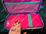 Silly Blue Tiger Travel & Makeup Bag