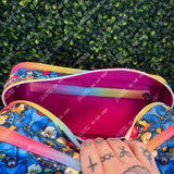 Silly Blue Tiger Travel & Makeup Bag