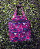 Space Battles Floral Car Caddy/Trash Can