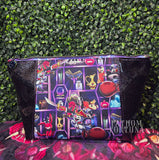 Smolitz Black Glitter Zippered Beauty Bag