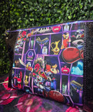 Smolitz Black Glitter Zippered Beauty Bag