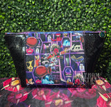 Smolitz Black Glitter Zippered Beauty Bag