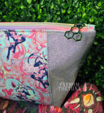 Queen Bee Cotton Candy Zippered Beauty Bag