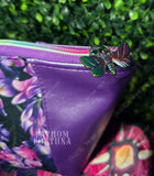 Wisteria &  Butterflies Zippered Beauty Bag