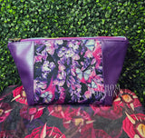 Wisteria &  Butterflies Zippered Beauty Bag