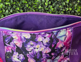 Wisteria &  Butterflies Zippered Beauty Bag