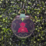 Fire Fox 'Mon Damask Round Keychain Wallet Pouch