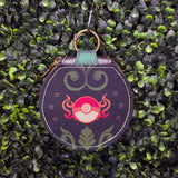 Fire Fox 'Mon Damask Round Keychain Wallet Pouch