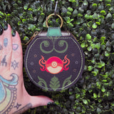 Fire Fox 'Mon Damask Round Keychain Wallet Pouch
