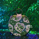 F*** Tr**p Cake Round Keychain Wallet Pouch