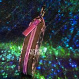 F*** Tr**p Cake Round Keychain Wallet Pouch