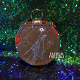 Look My Way Round Keychain Wallet Pouch