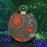 Look My Way Round Keychain Wallet Pouch