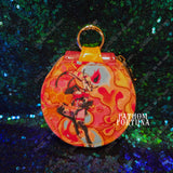 Queen Bee Round Keychain Wallet Pouch