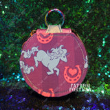 Blitz's Horse Blanket Round Keychain Wallet Pouch