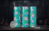 Flamingo Pup 20oz Stainless Steel Insulated Drink Tumbler Made To Order